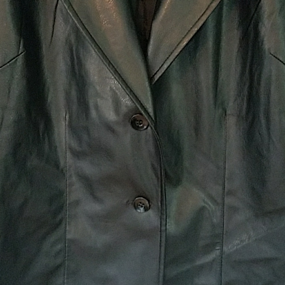 Mountain Lake - Faux Leather Jacket-Women's Petite - Picture 3 of 7